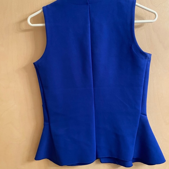 DONATING SOON Royal Blue J. Crew Peplum Blouse - Picture 2 of 3